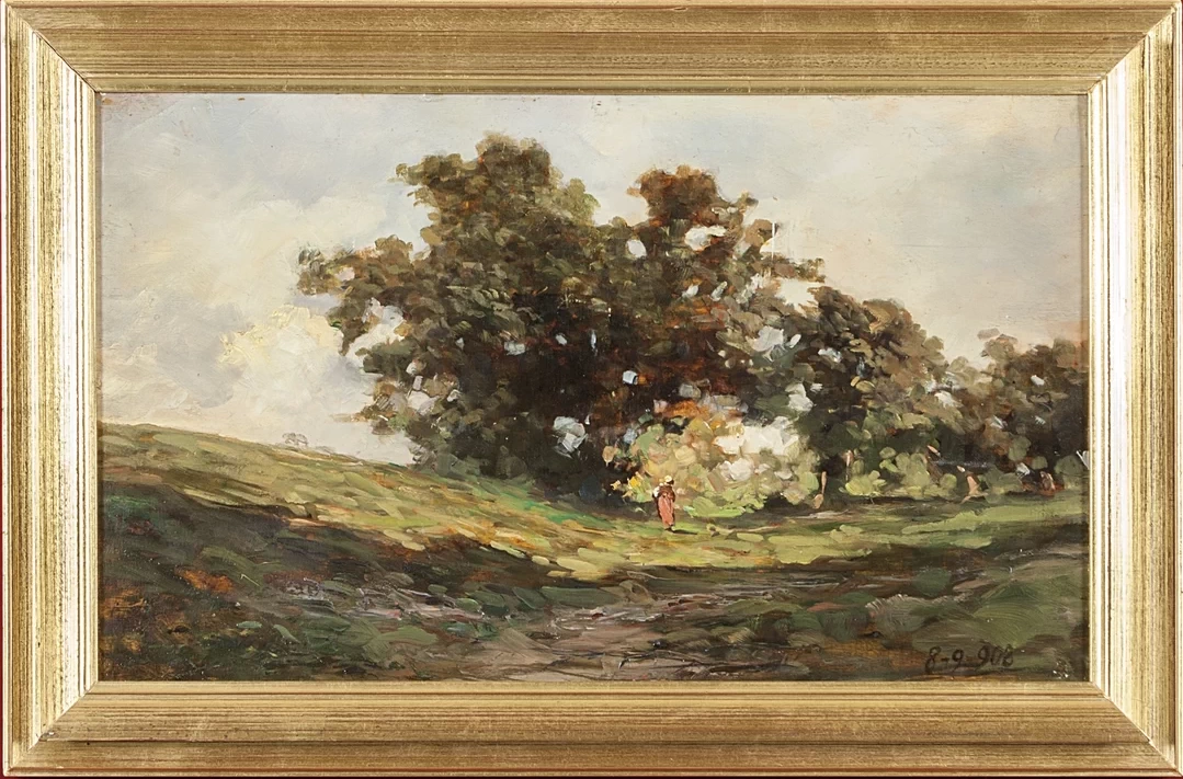 Paesaggio di campagna con figure